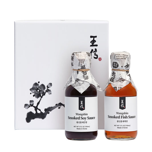 Wangshin Gift Set-Smoked Soy Sauce (5 fl oz) & Smoked Fish Sauce (5 fl oz)